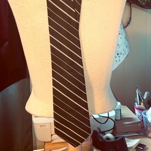 Men’s Vintage Superba Green & White striped tie